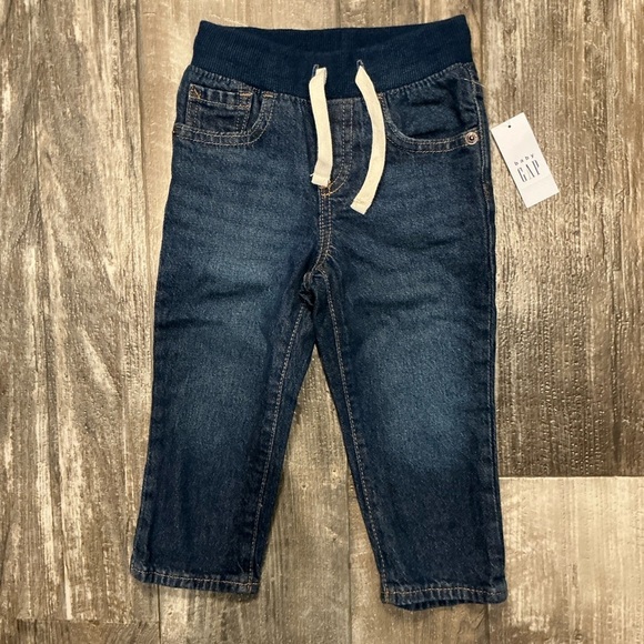 GAP Kids Dark Blue Denim Joggers Size 18-24 months - Picture 7 of 7